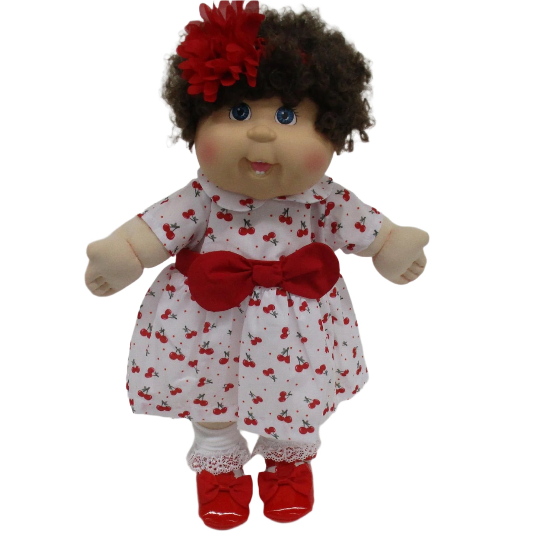 CPW1360-White w/Red Cherries Dress