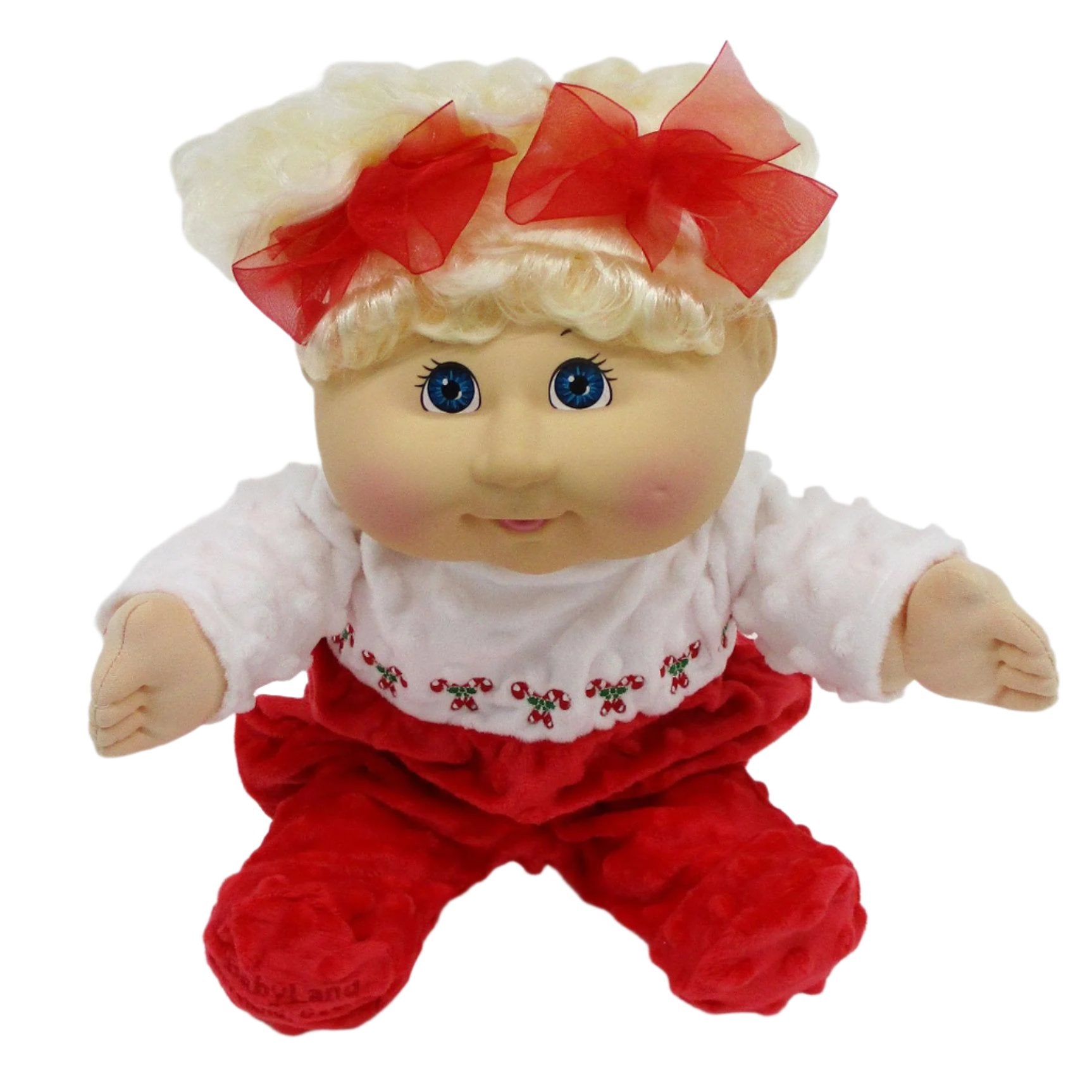 CPW1157-Red & White Candy Canes Minky Sleeper