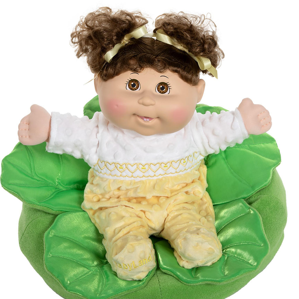 CPW1092-Yellow & White Minky Hearts Sleeper Cabbage Patch Kids