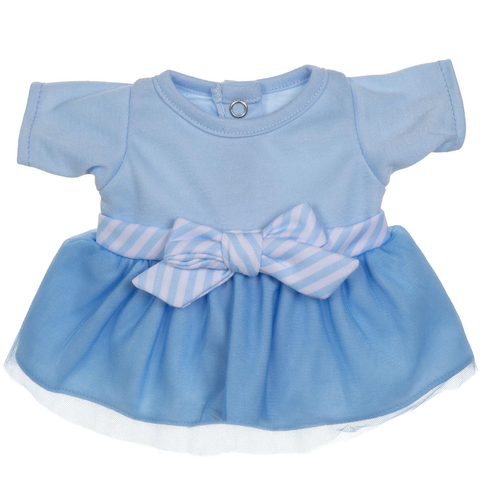 BLC Z01 Dress Blue w/Striped Bow fits 12", 14 & Lullaby