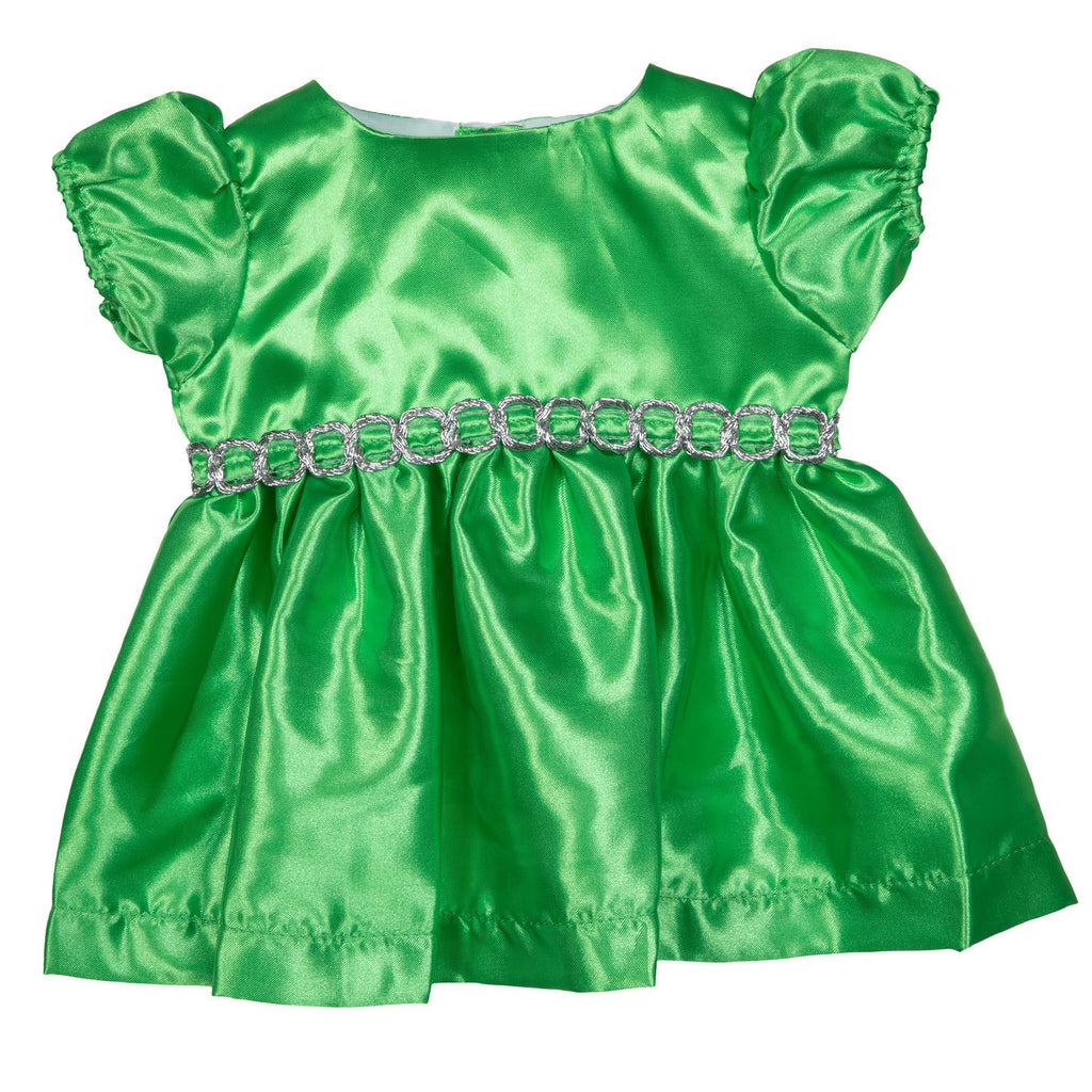 BLC C Dress Satin Green Fits 20" Cabbage Patch Kids
