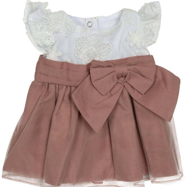 BLC C Dress Bow Dusty Rose Fits 20" & Newborn