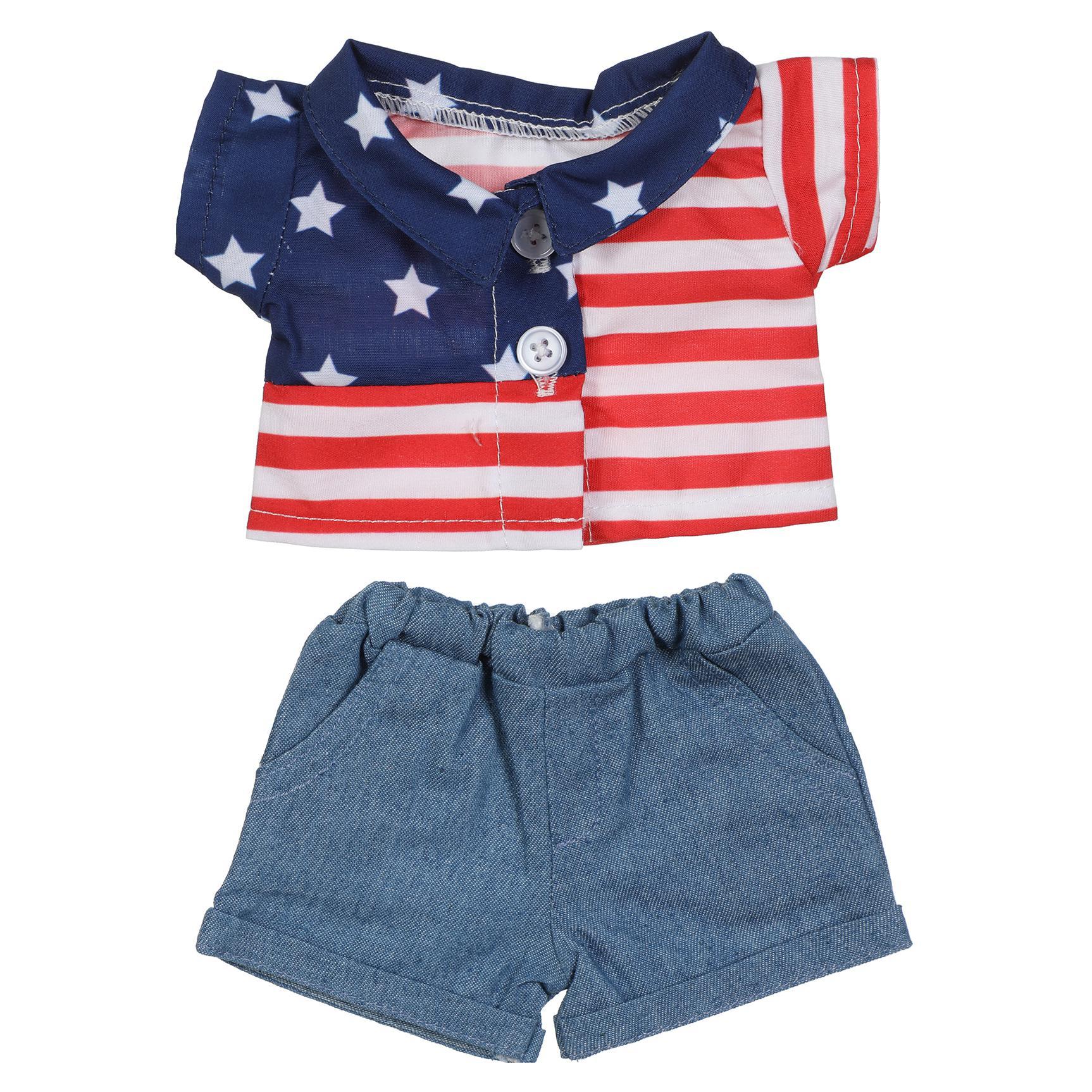 BLC Z9 Outfit Flag Shirt/Denim Shorts Fits 9"