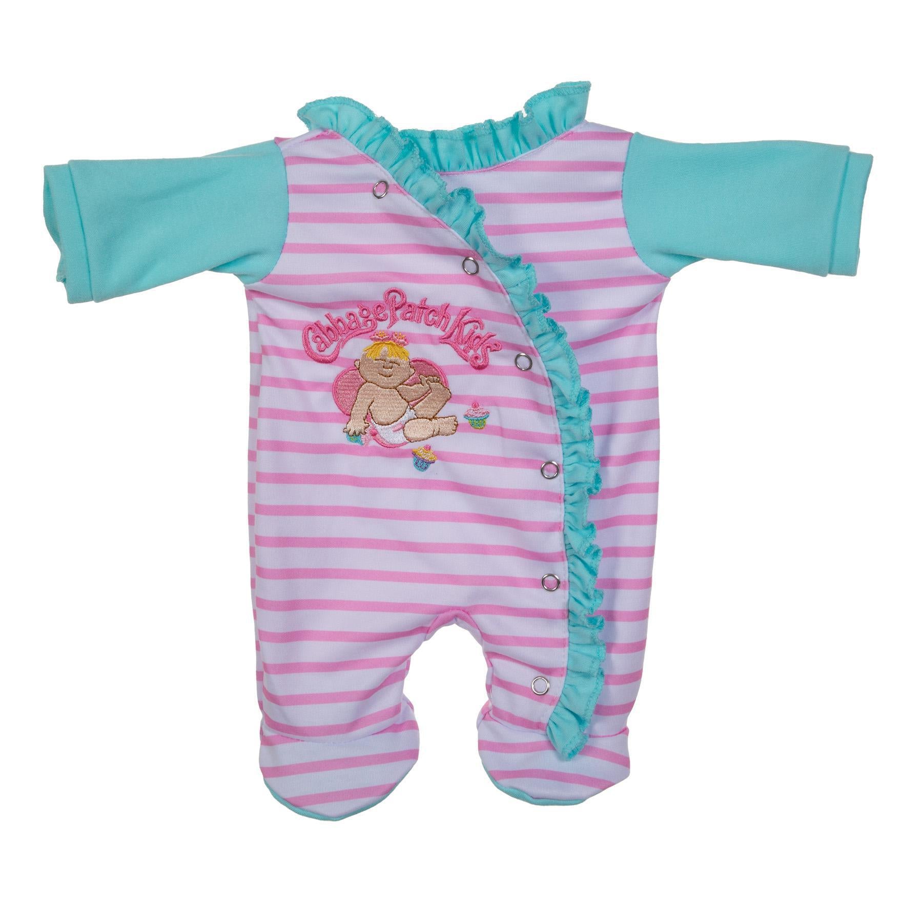 BLC C Sleeper Striped Aqua & Pink Ruffle Cupcakes fits 17"