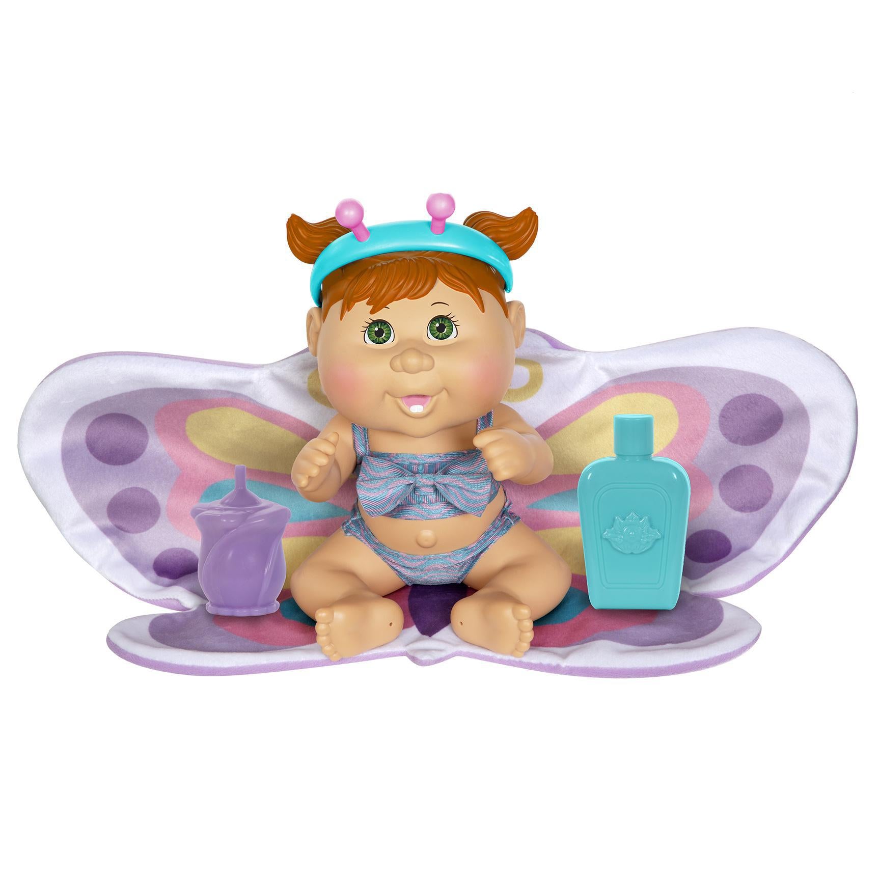 9" Deluxe Tiny Newborn Butterfly Bath Time LGT GRE RED