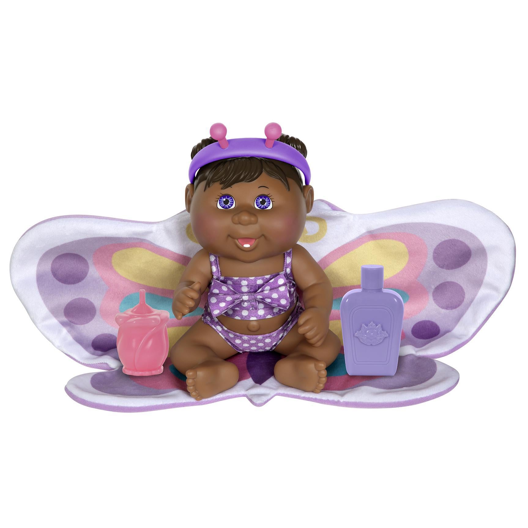 9" Deluxe Tiny Newborn Butterfly Bath Time DRK VIO BRO