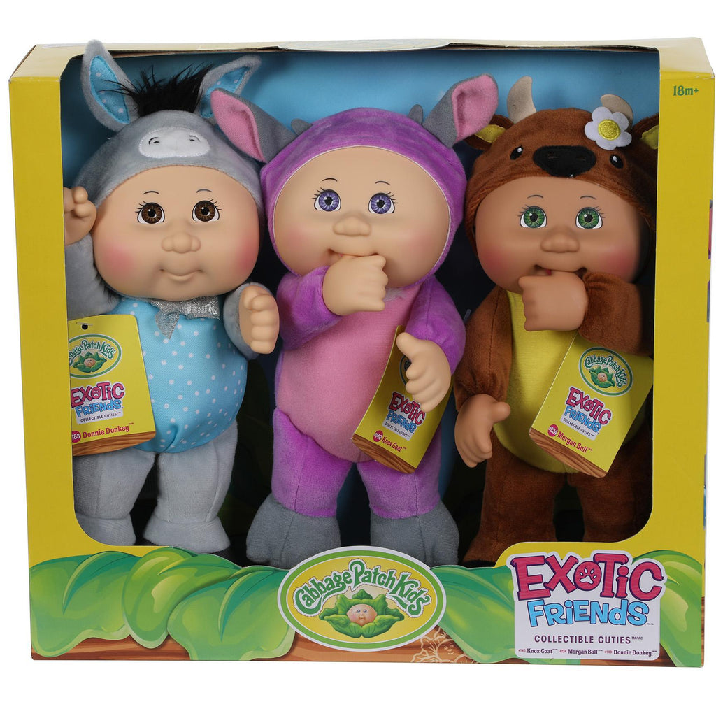 Exotic Friends 3pk Bull Goat Donkey Cabbage Patch Kids