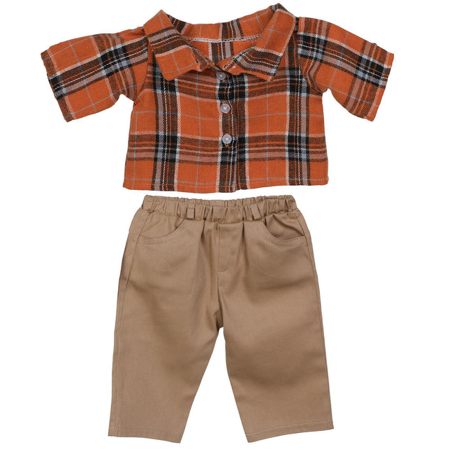 BLC C Outfit 2pc Plaid & Khaki Fits 20"