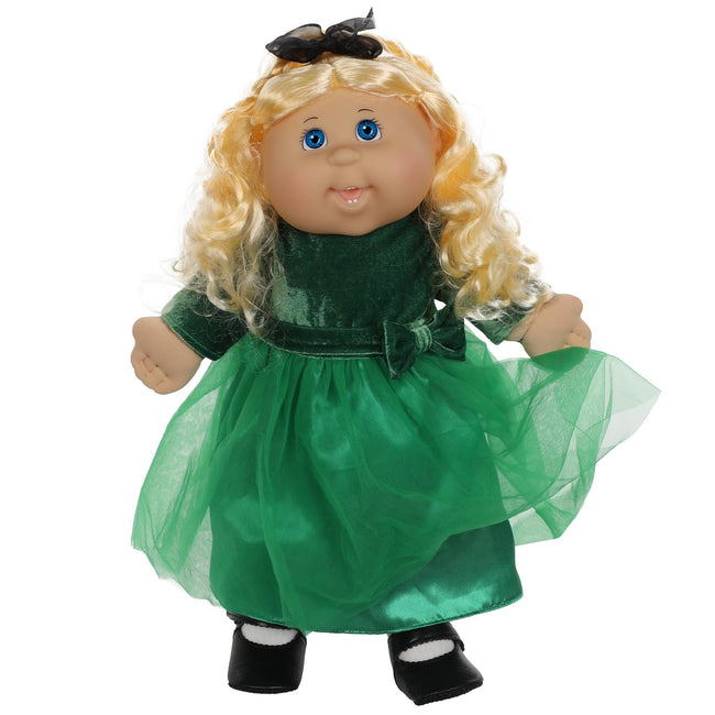 A2 OAA46-23-5 Velvet Emerald Green Net Dress