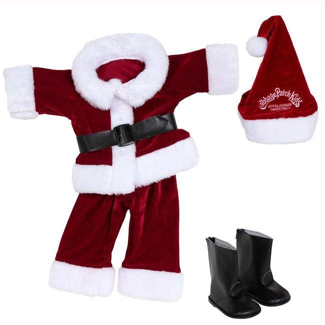 Santa suit with hat and black boots