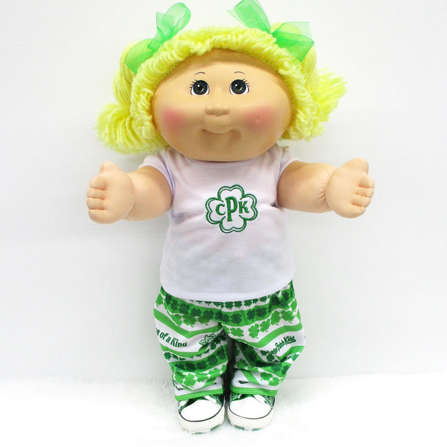 CPW1178-Green & White Clover Outfit