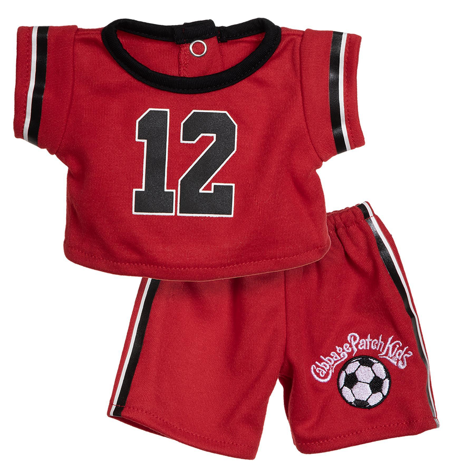 BLC Z01 Outfit 2pc Soccer Red/Black Fits 12", 14" & Lullaby