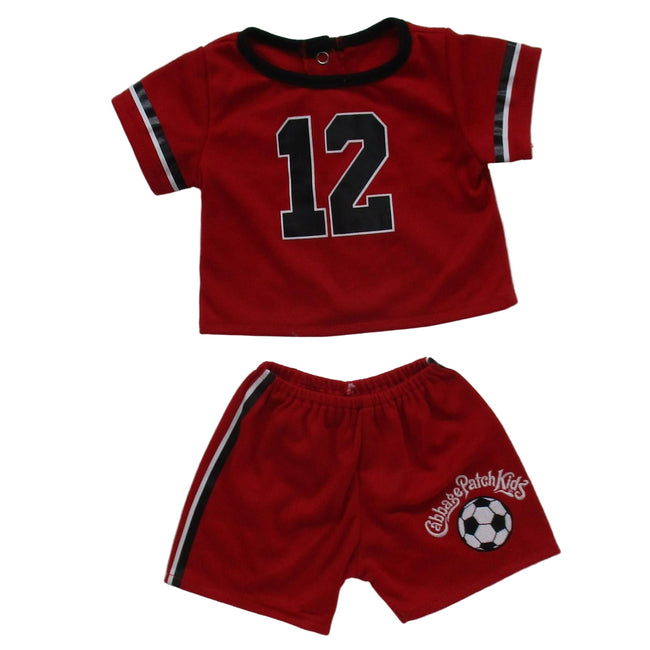 BLC C Outfit 2pc Soccer Red/Black Fits 20"