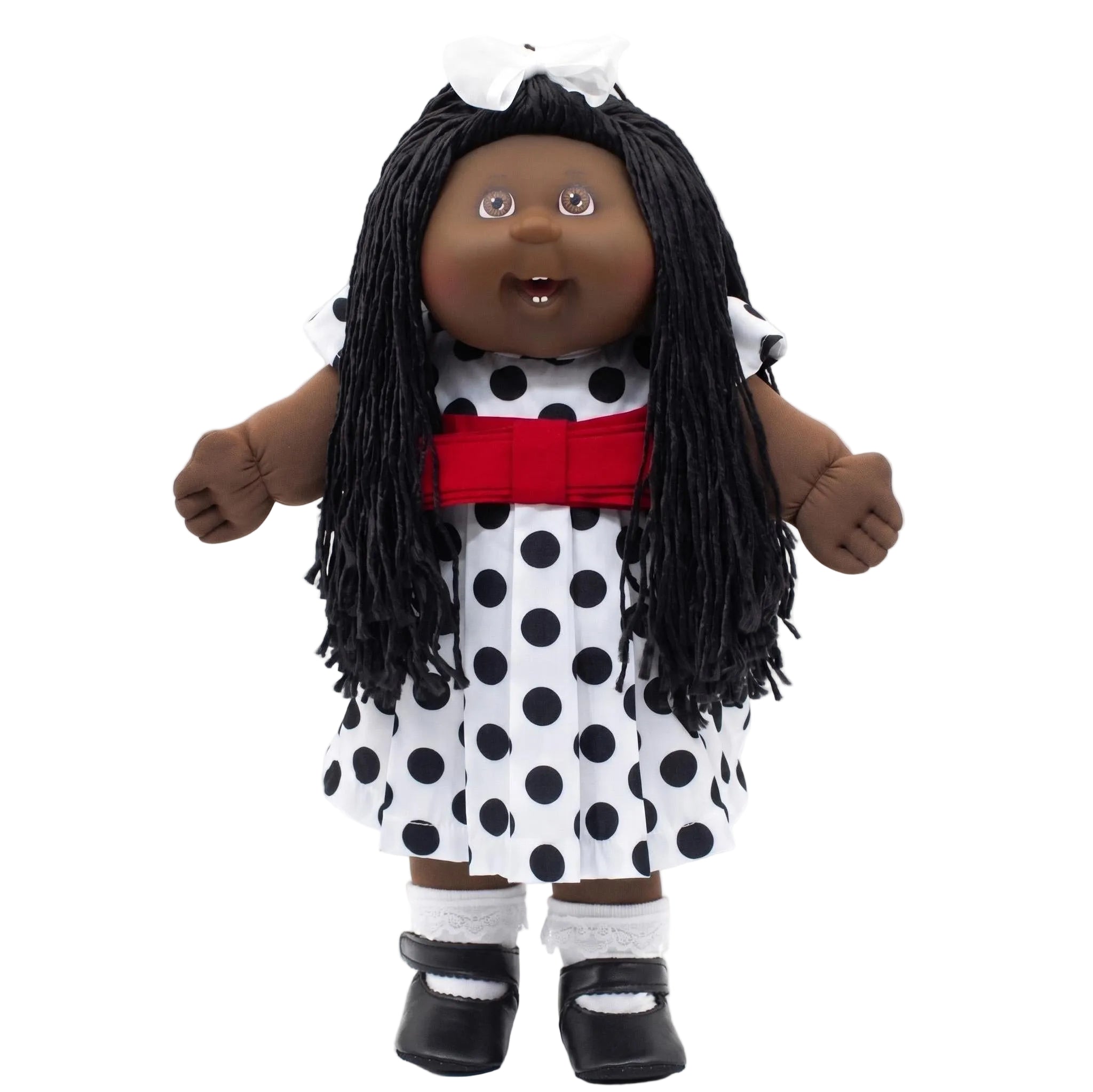A2 OAA46-23-20 Black & White Polka Dot Dress w/Red Bow