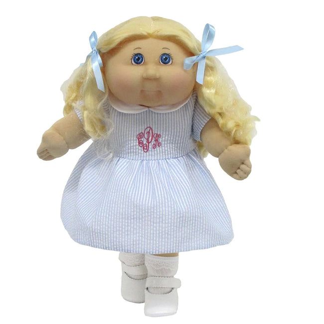 A2 OAA03-23-3 Blue Striped Monogram Dress