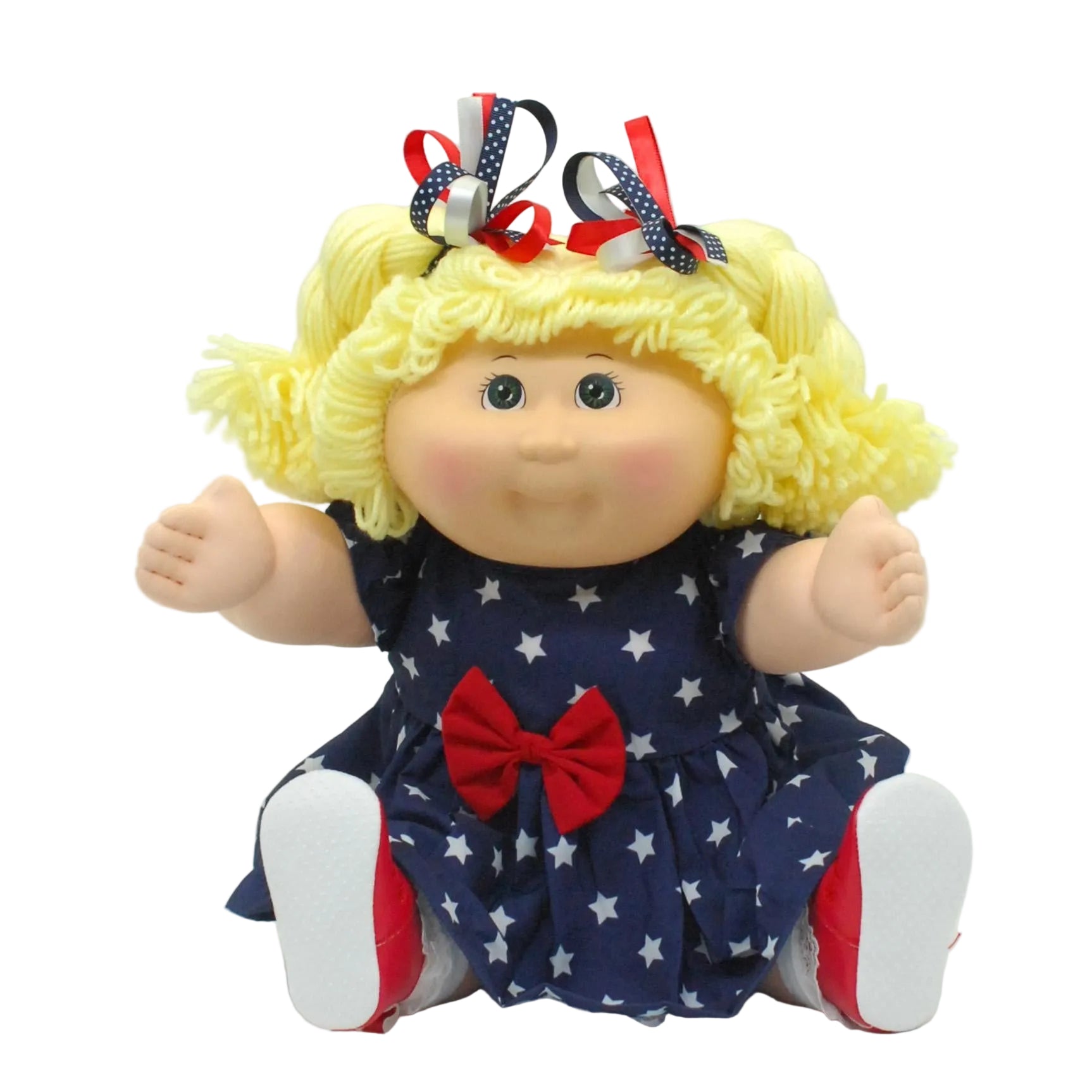 CPW1178-Blue w/White Stars and Red Bow
