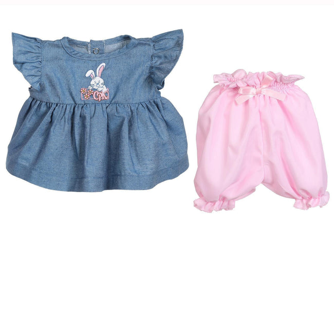 BLC C Dress Denim Bunny Rabbit w/Bloomers Fits 20"