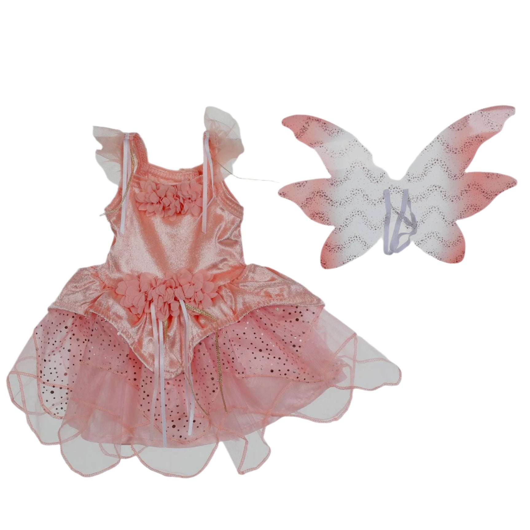 Little Adventures Rose Garden Fairy Girl Doll Dress with Wings