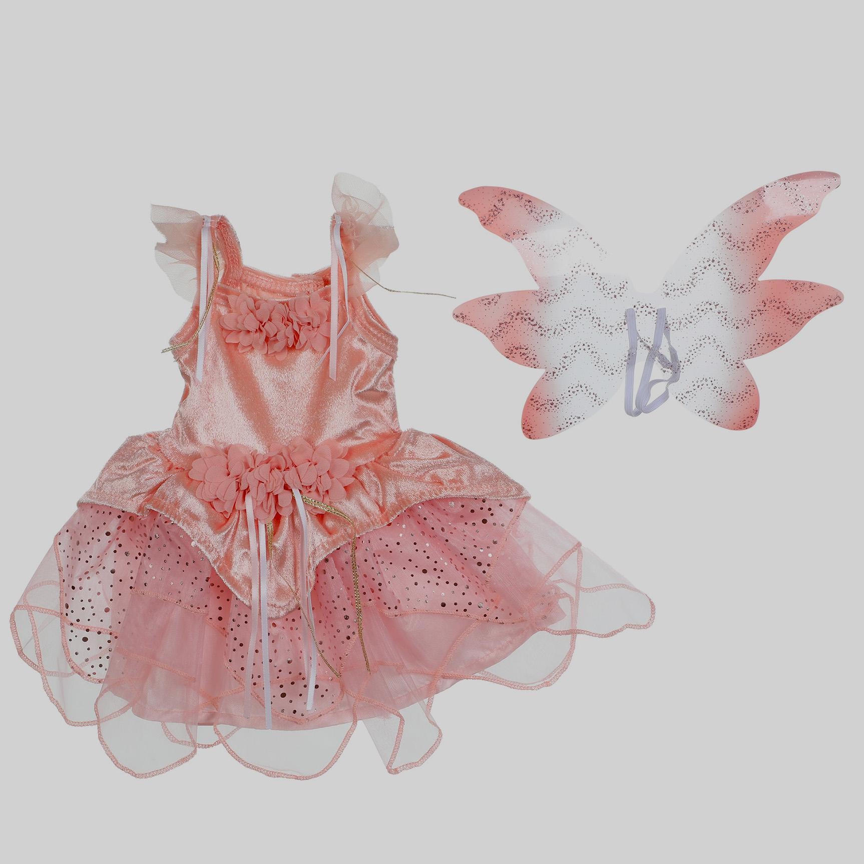 Lil Doll Dress Rose Garden Fairy w/Wings Fits 16-20"