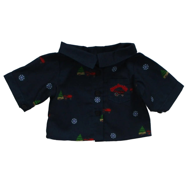 BLC C Shirt Blue Xmas Tractor w/Tree Fits 20"