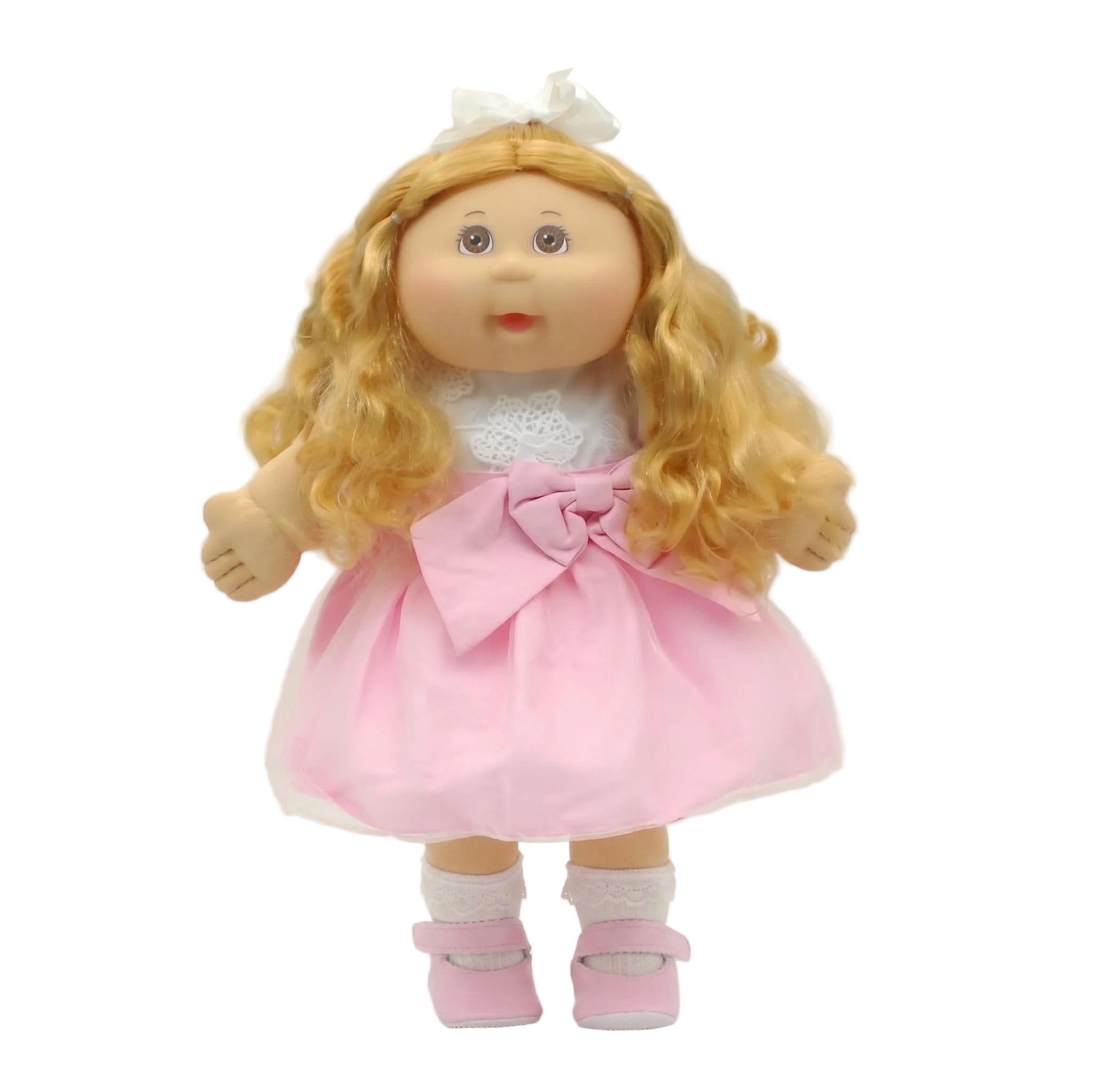 A2 OAA09-23-7 White & Light Pink w/Bow Dress