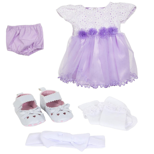 BLC C BU Fashion Set - Purple Net Dress fits 20"