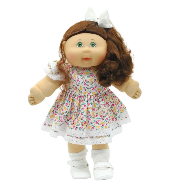 A2 OAA09-23-11 Pink/Yellow/Green Floral Eyelet Dress