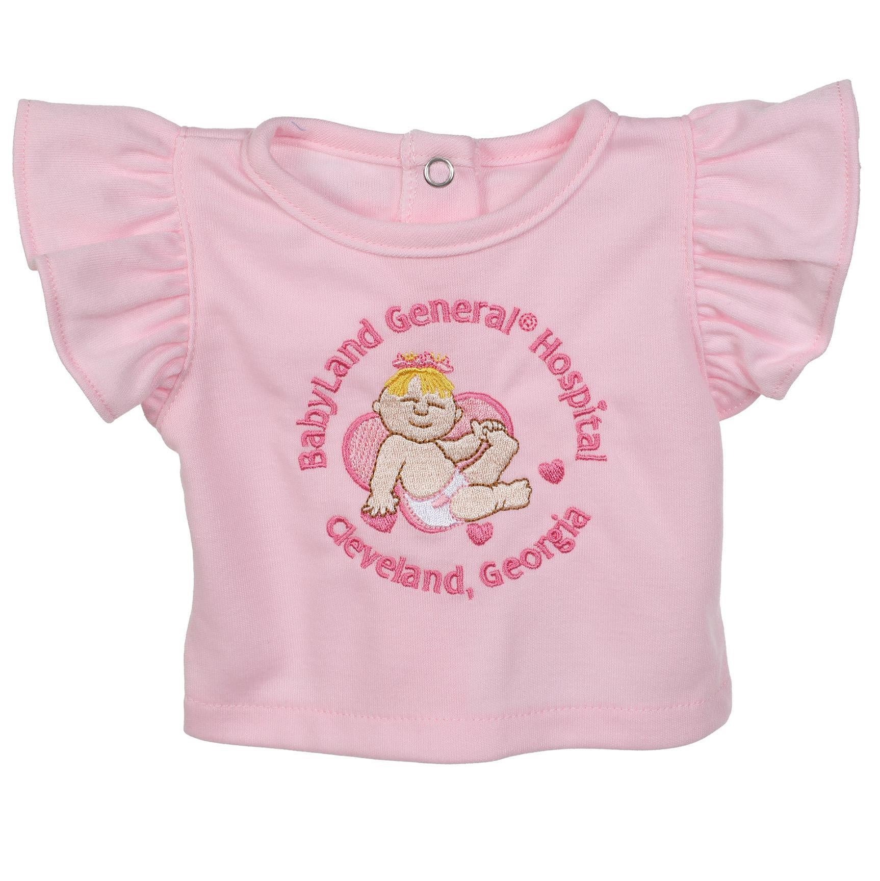 BLC C Sgw Shirt Ruffle Sleeves Pink Heart Fits 17", 20" & Newborn