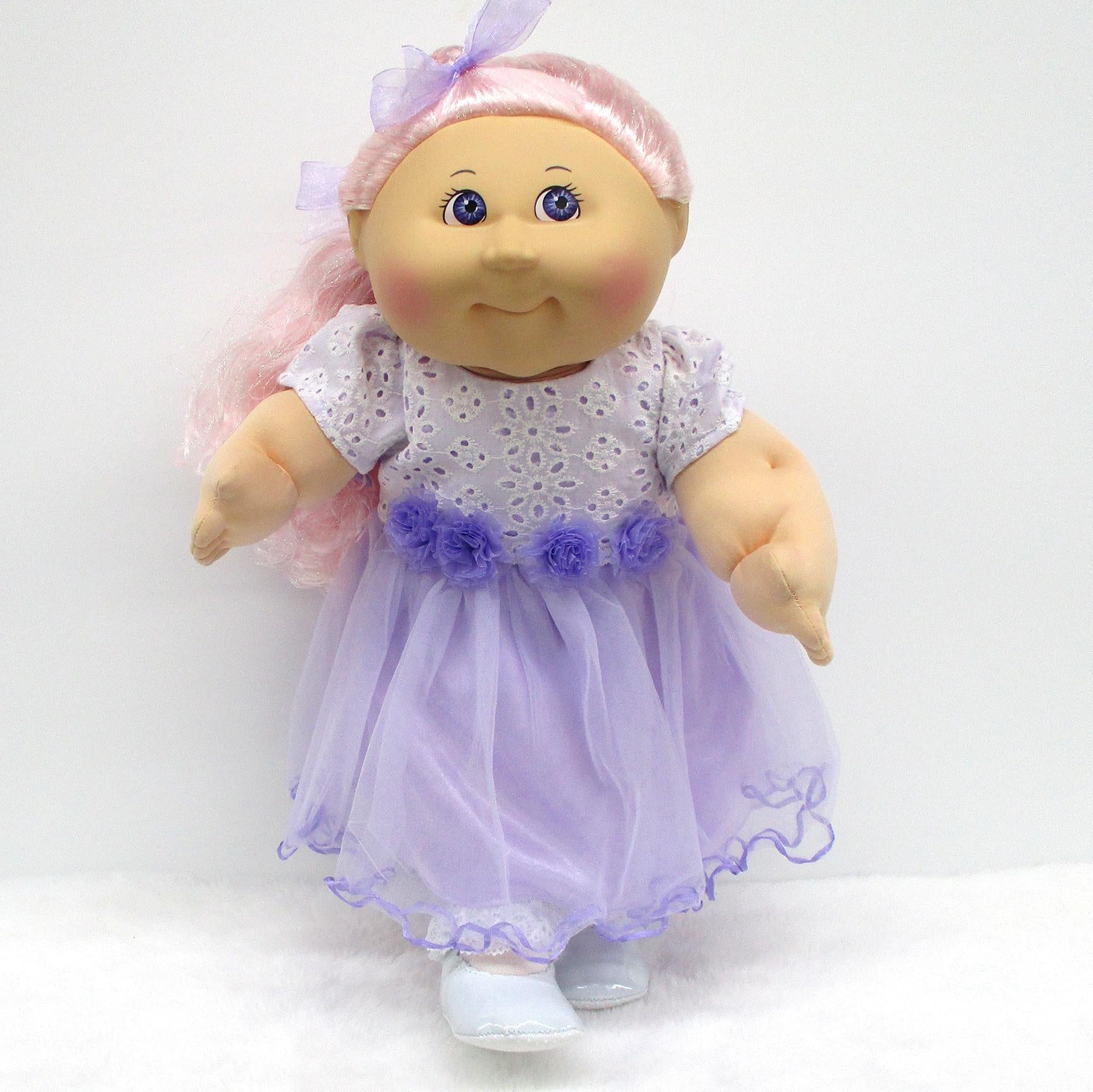 CPW1181-White Eyelet & Purple Net Dress