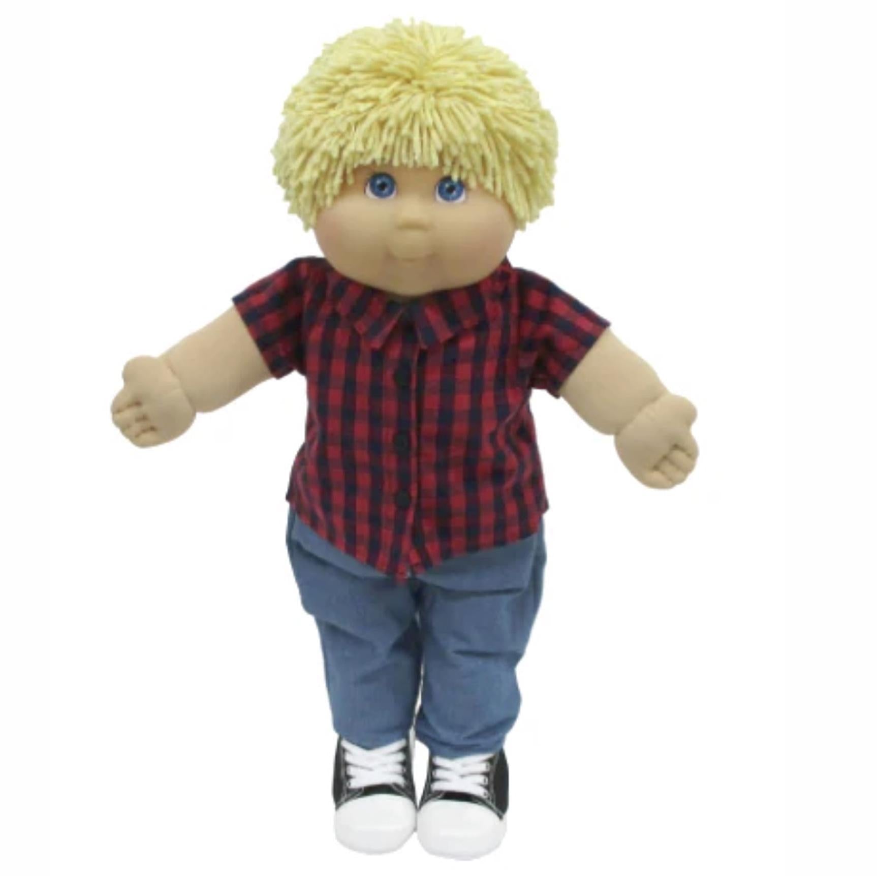 A2 OAA01-23-1 Red & Blue Checked Shirt w/Denim Pants