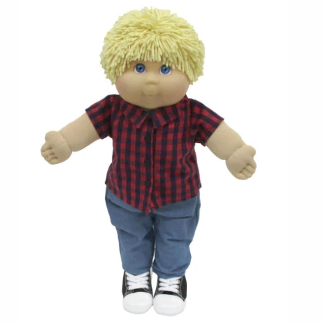 A2 OAA01-23-1 Red & Blue Checked Shirt w/Denim Pants