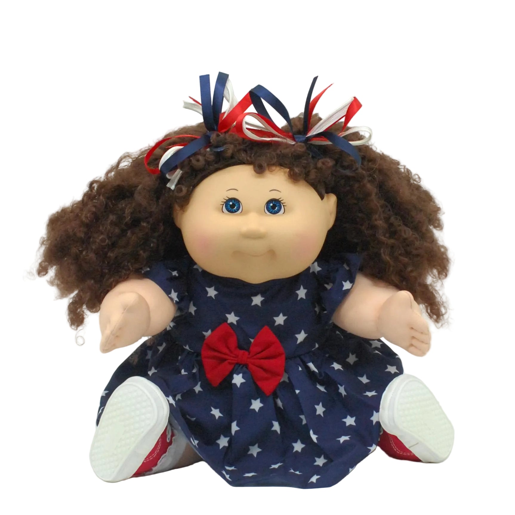 CPW1312-Blue w/White Stars and Red Bow