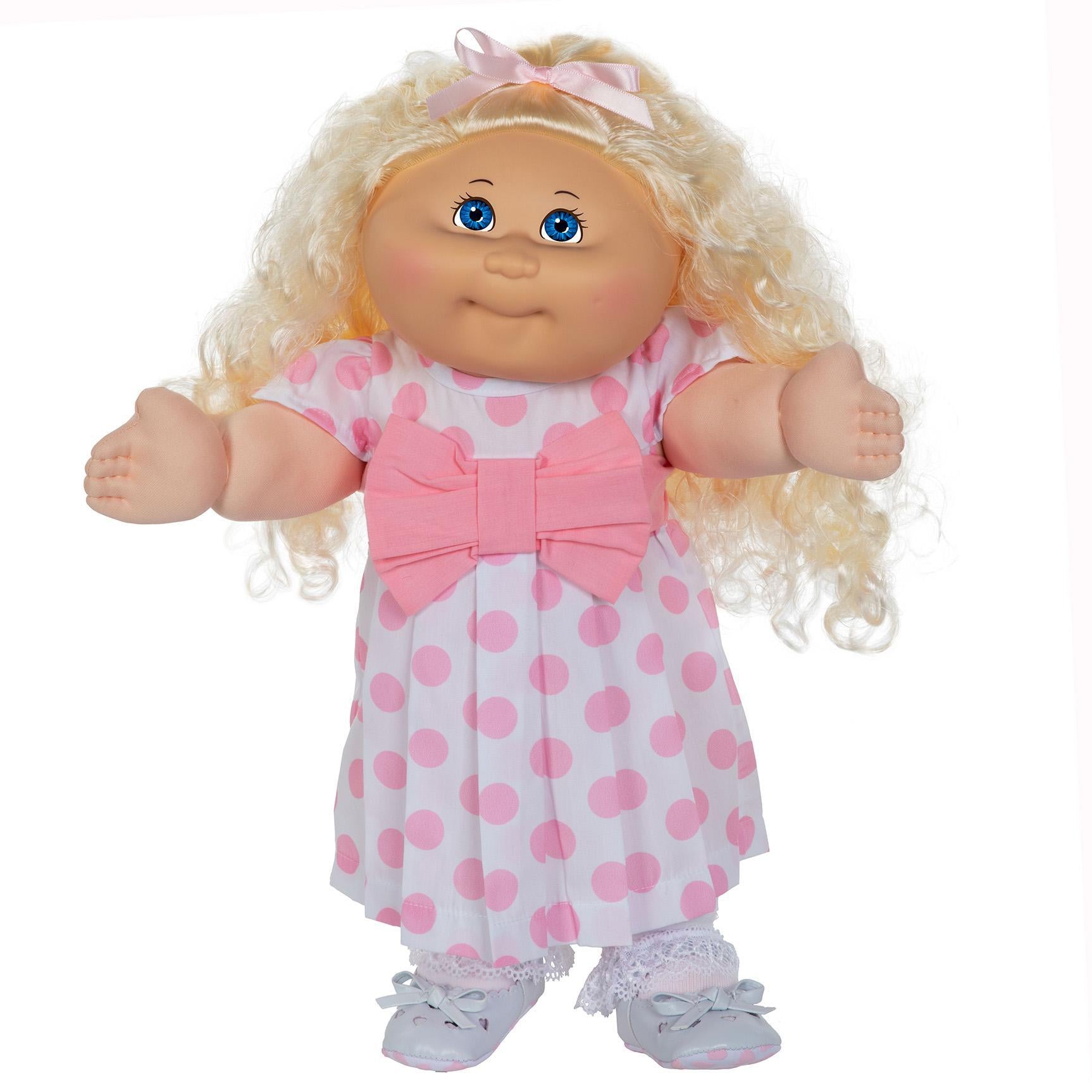 CPW1310-Pink & White Polka Dot Dress w/Bow Cabbage Patch Kids