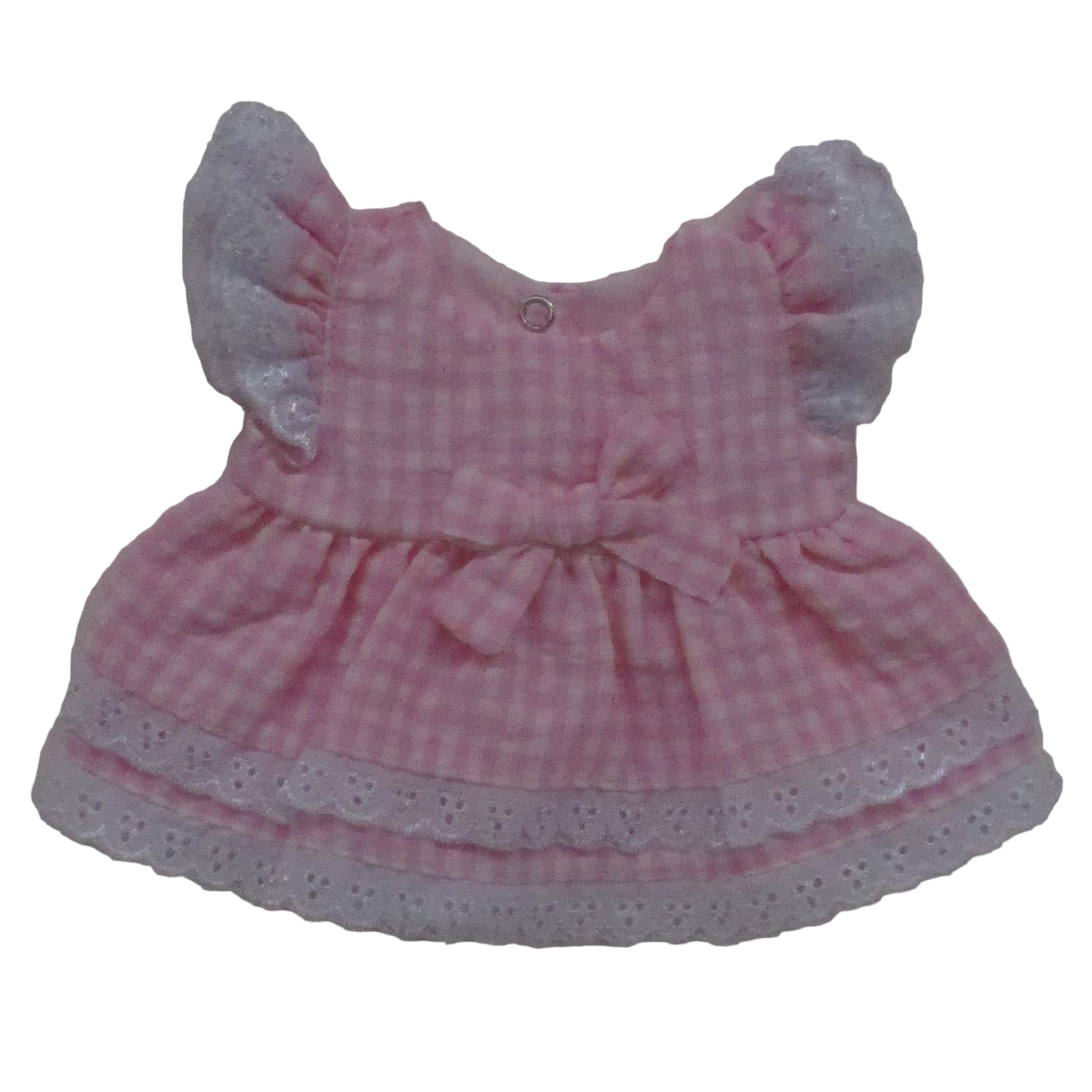 BLCZ01 Dress Gingham Pink Eyelet Fits 12", 14" & Lullaby