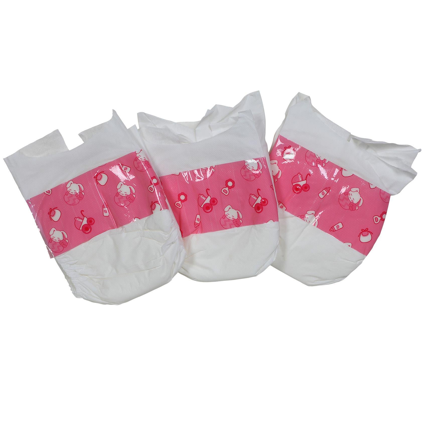 BLC Z01 3-Pack Pink Diapers fits 12