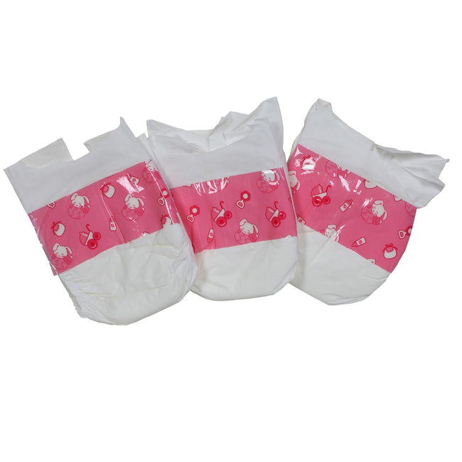 BLC Z01 3-Pack Pink Diapers fits 12" 14" & Lullaby