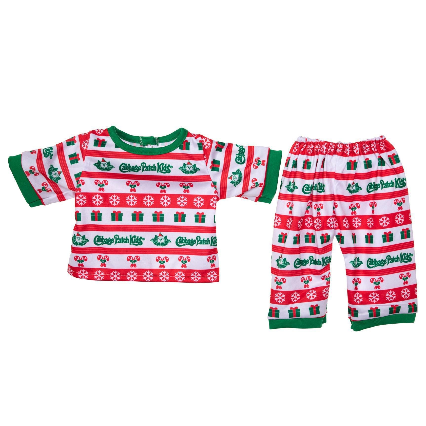 white christmas red dress BLC C Outfit 2pc Christmas PJ's Fits 20