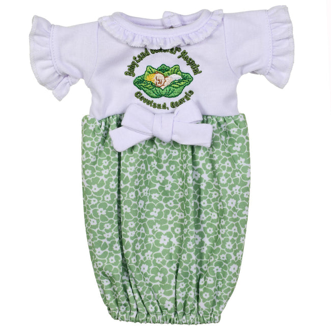 BLC Z9 Gown Wht/Floral Green Baby in Cabbage Fits 9"