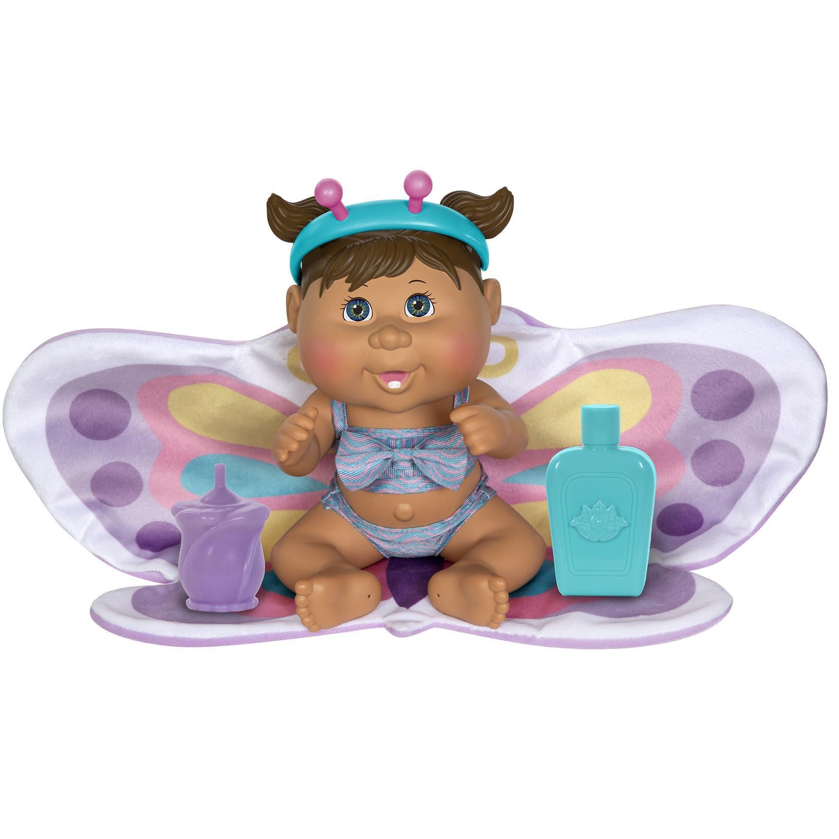 9" Deluxe Tiny Newborn Butterfly Bath Time MED HAZ BRO