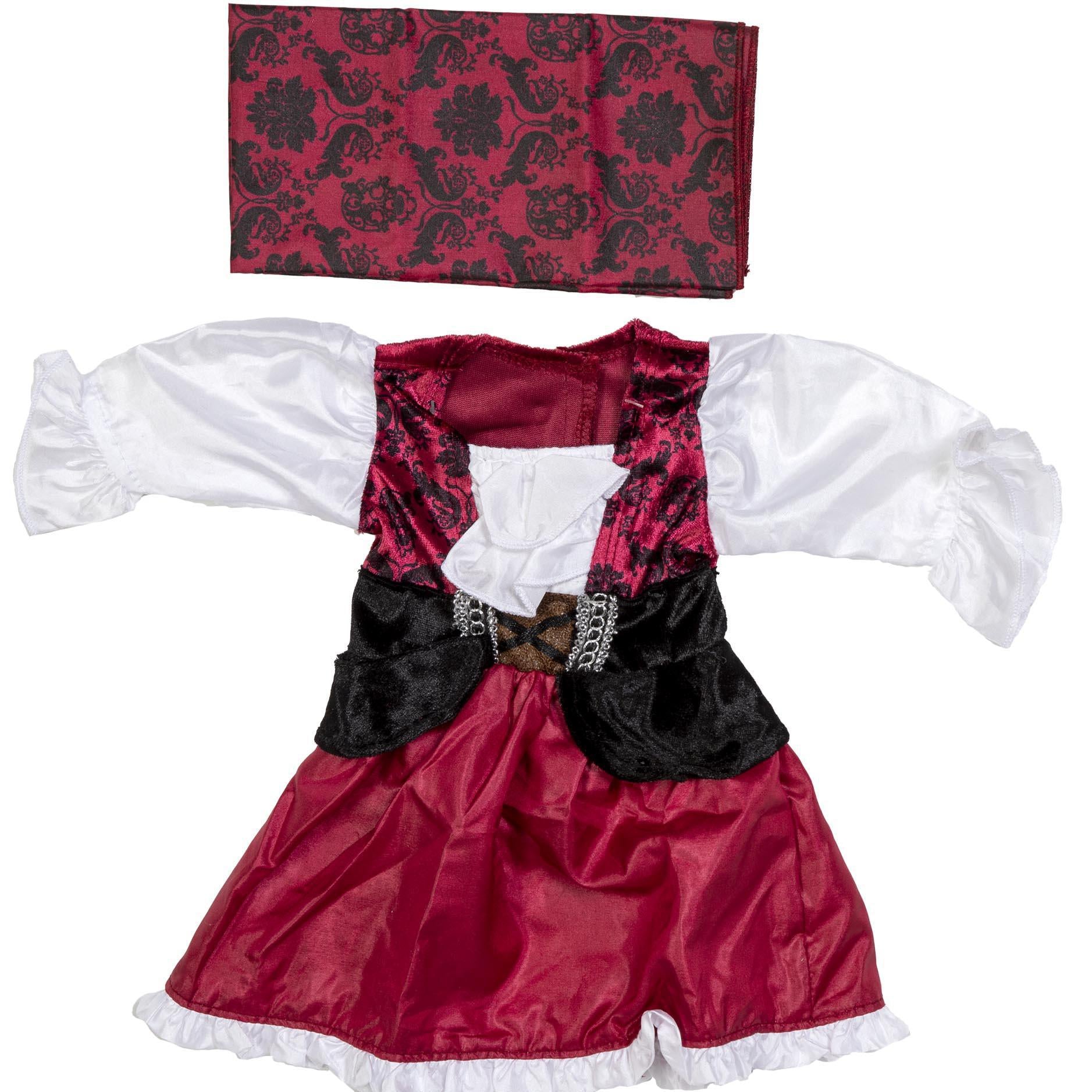 Lil Doll Dress Pirate w/Bandana fits 16-17"