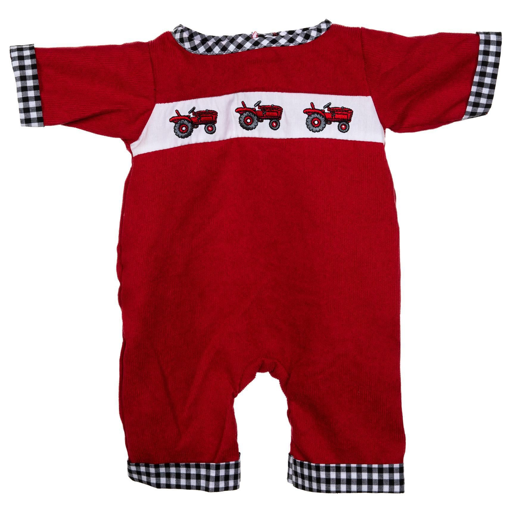 BLC C Outfit Tractors Red Fits 20" & Newborn