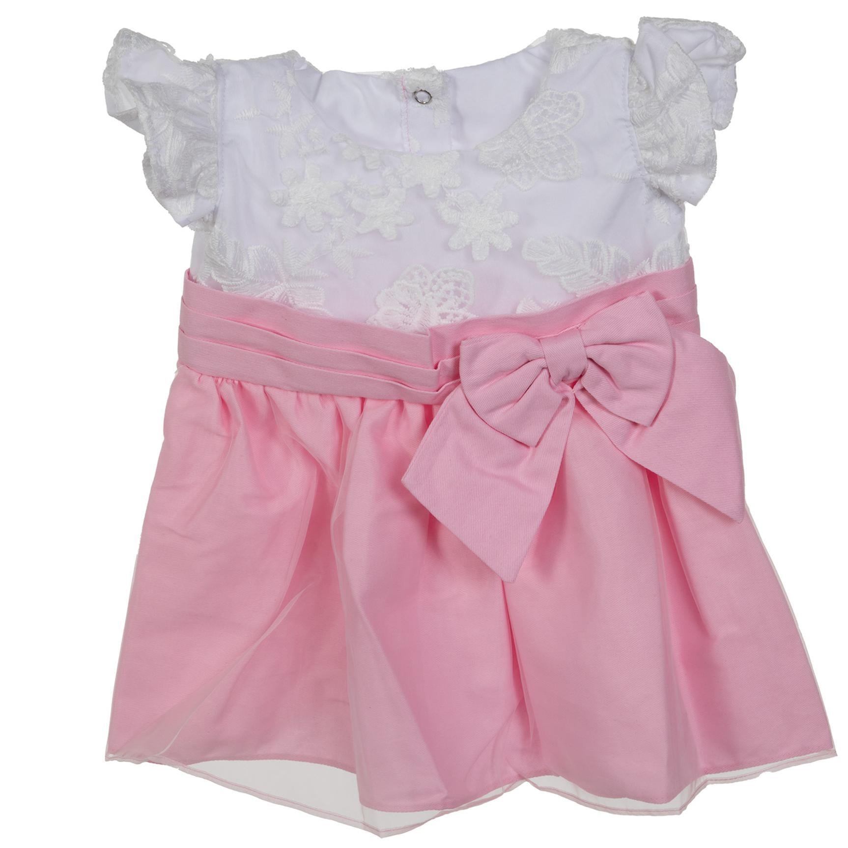 BLC B Dress Pink/White w/Bow fits 22"