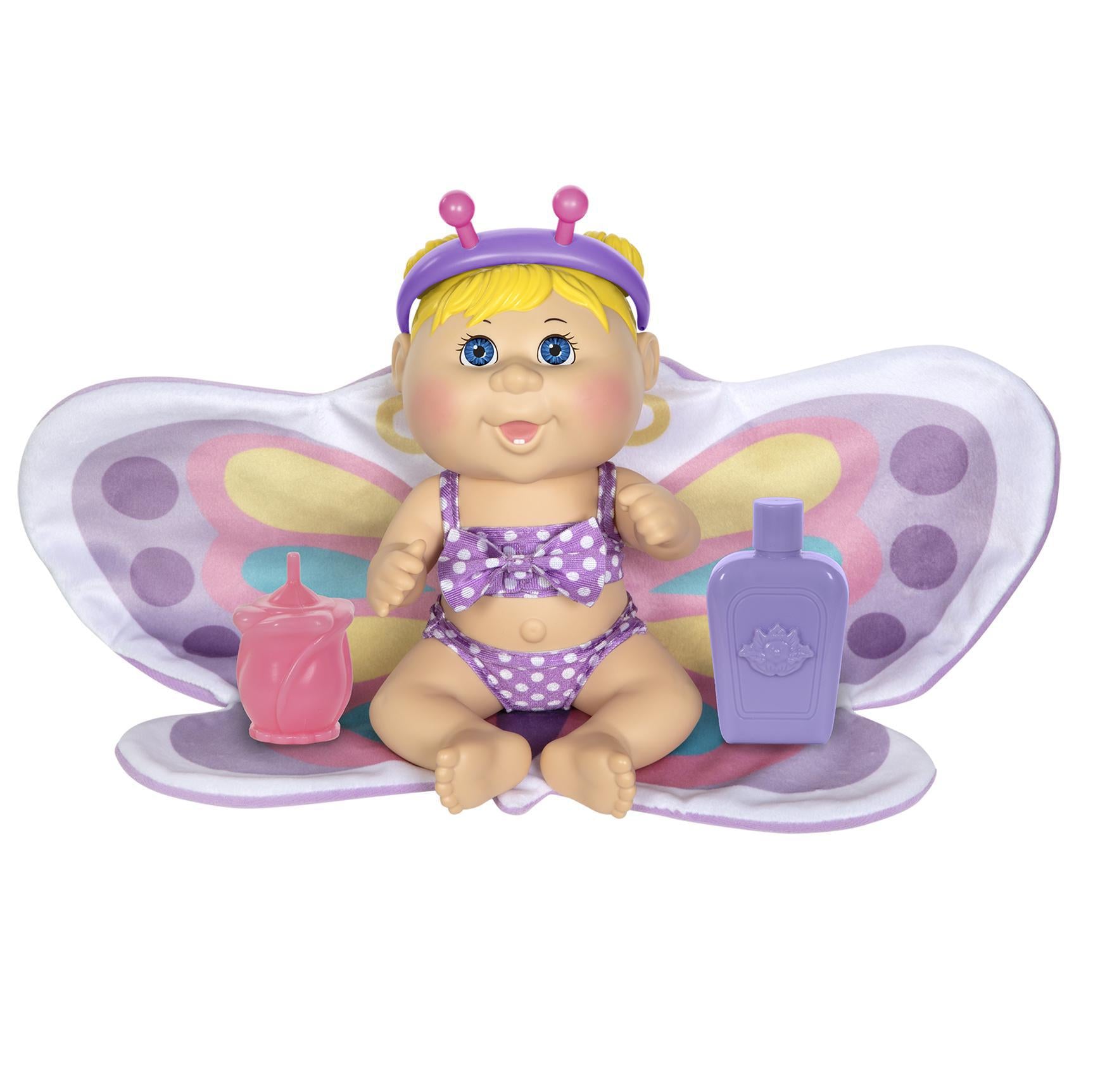 9" Deluxe Tiny Newborn Butterfly Bath Time LGT BLU BLO