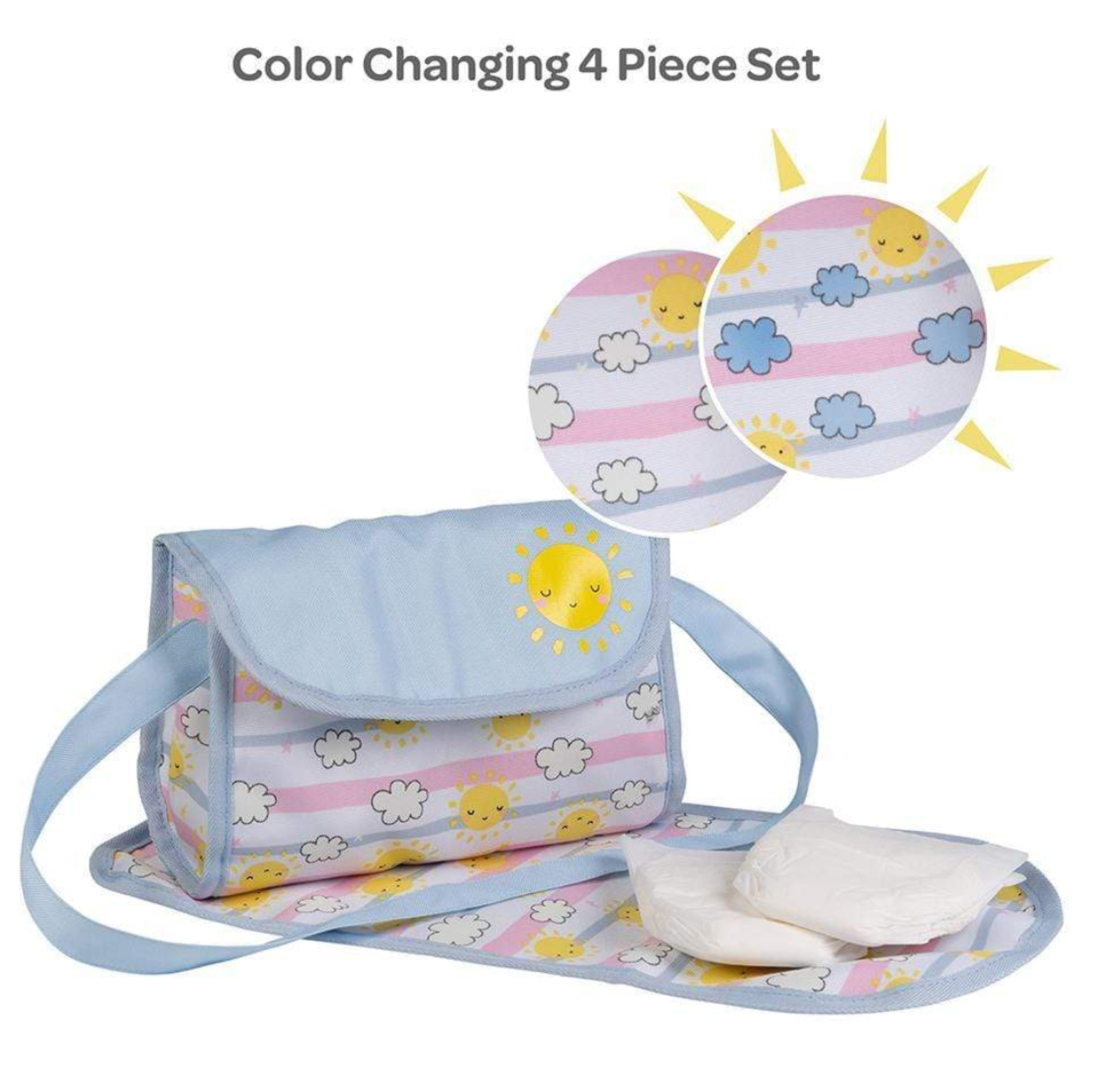 Adora Sunny Days Diaper Bag 4 Pc Set