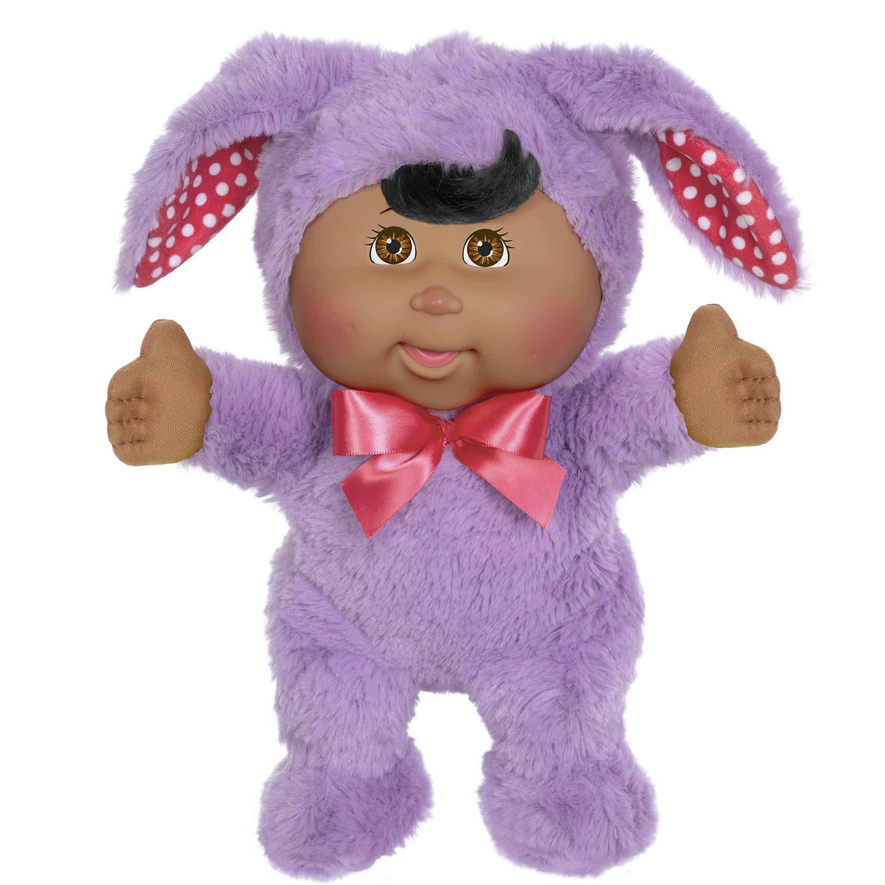 11" Deluxe Toddler Giggle Time DRK BRO BLA Purple Bunny Fashion