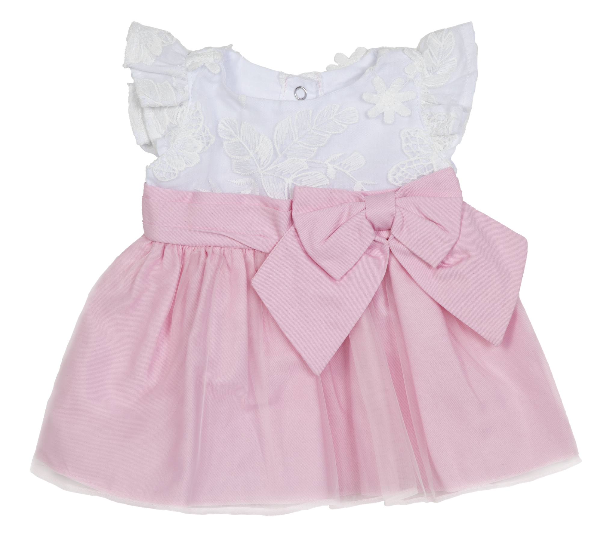 BLC C Dress Bow Pink Fits 20" & Newborn