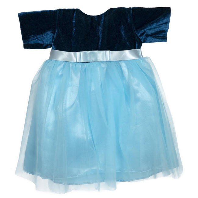 BLC C SG Dress Velvet Blue/Lt Blue Net Fits 20" & Newborn