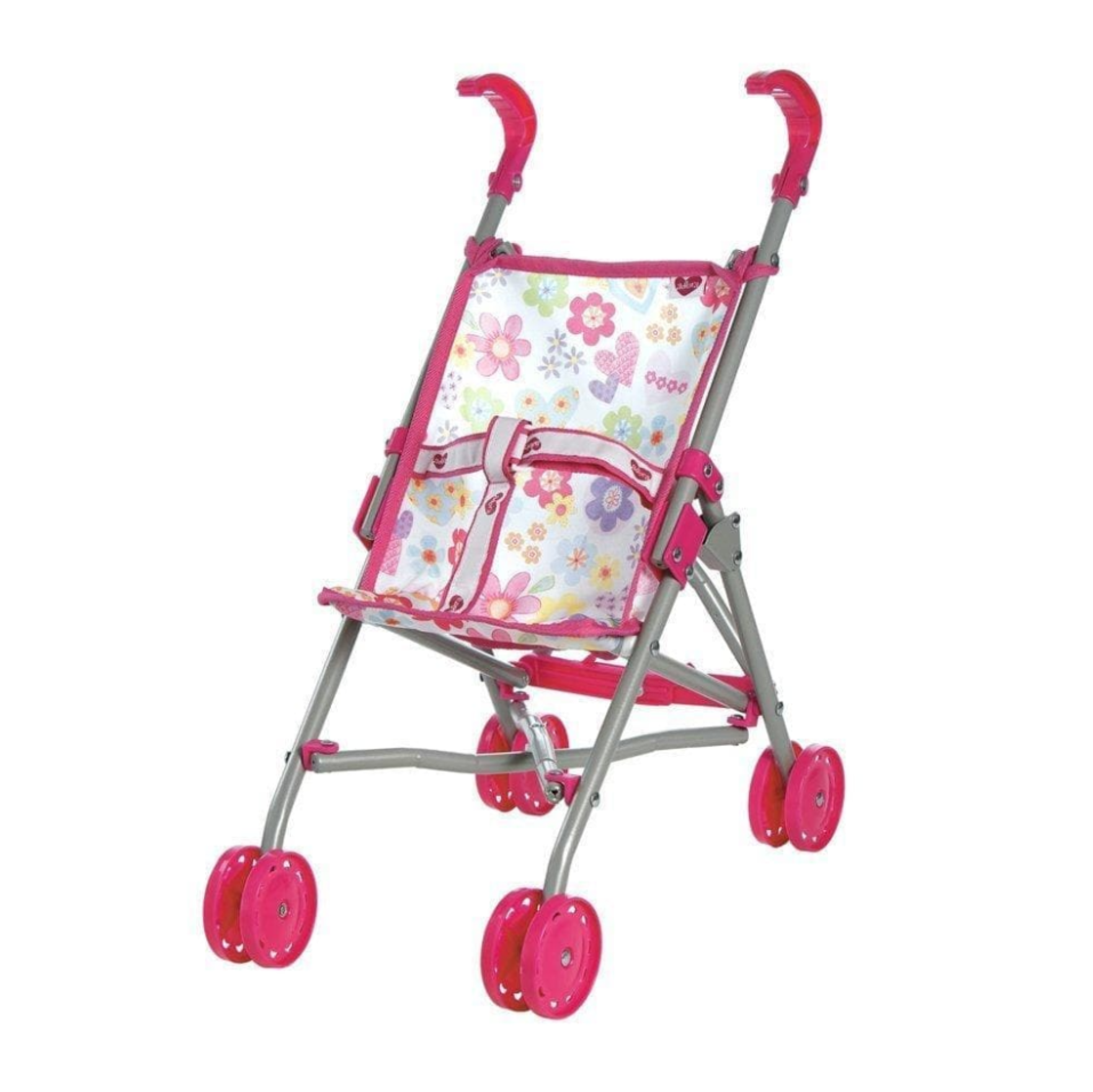 Adora Small Umbrella Stroller Pink Flowers fits up to 18" Cabbage Patch Kids