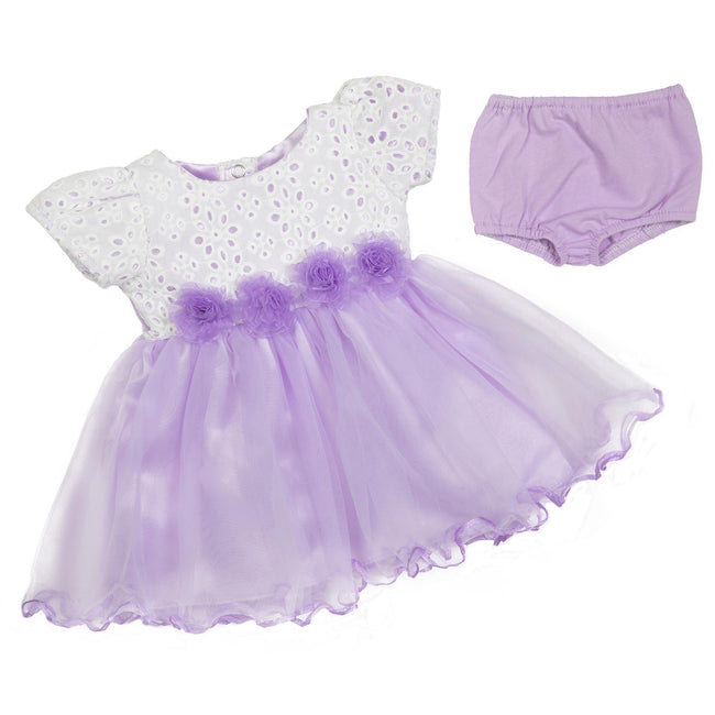 BLC C Dress White/Purple Net Fits 20"
