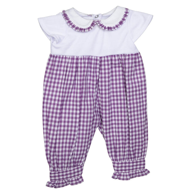BLC C Outfit Bubble Purple Gingham Fits 20" & Newborn